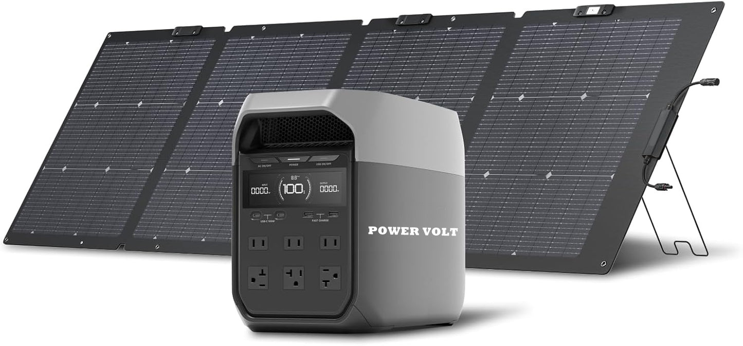 ⚡ PowerVolt Power Station + Solar Generator