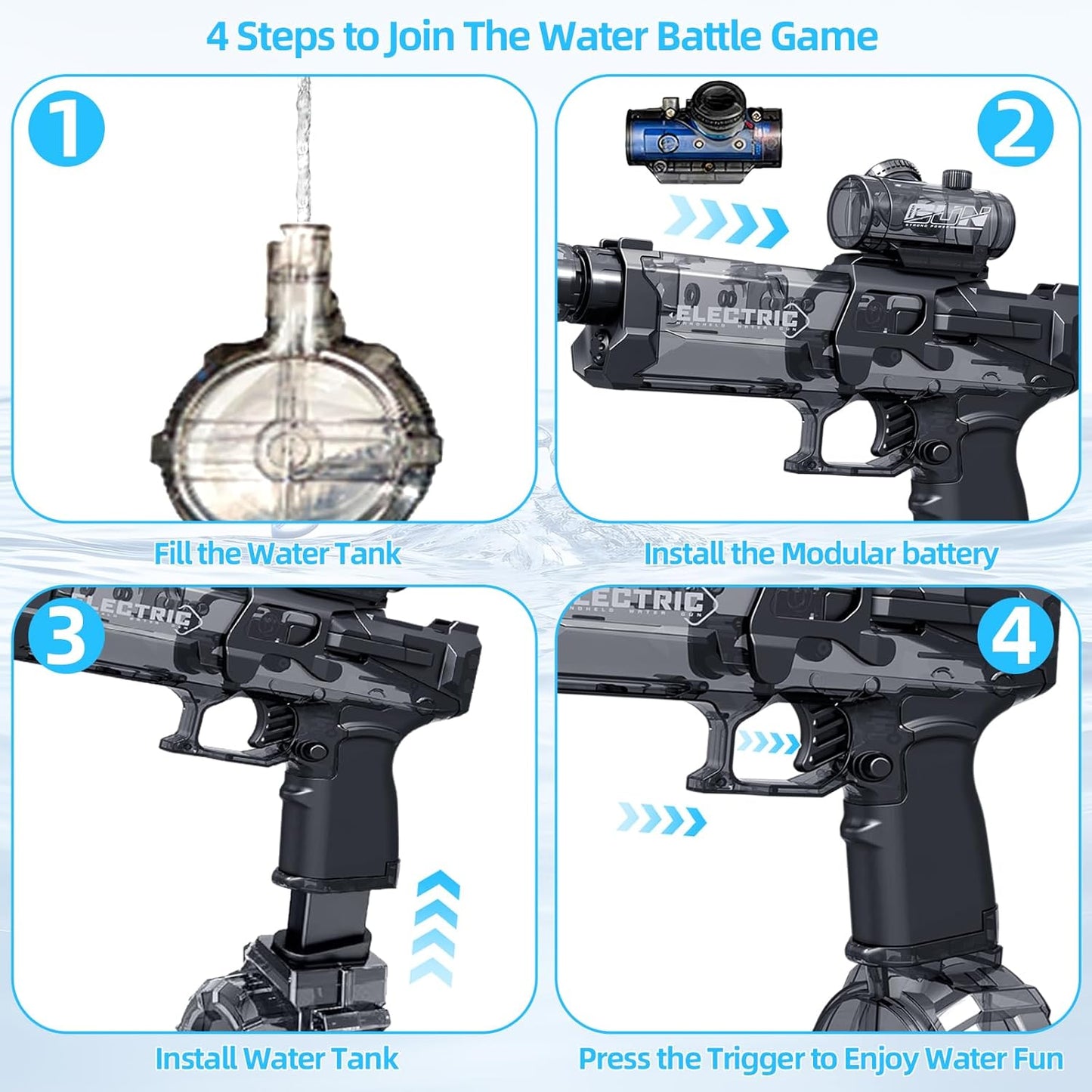 💦 HydroBlaze™ X-Force – The Ultimate Electric Water Blaster for Soaked Showdowns! 🔫🔥