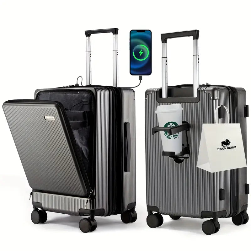 Valléx TravelMate – Koffer met USB & Voorklep