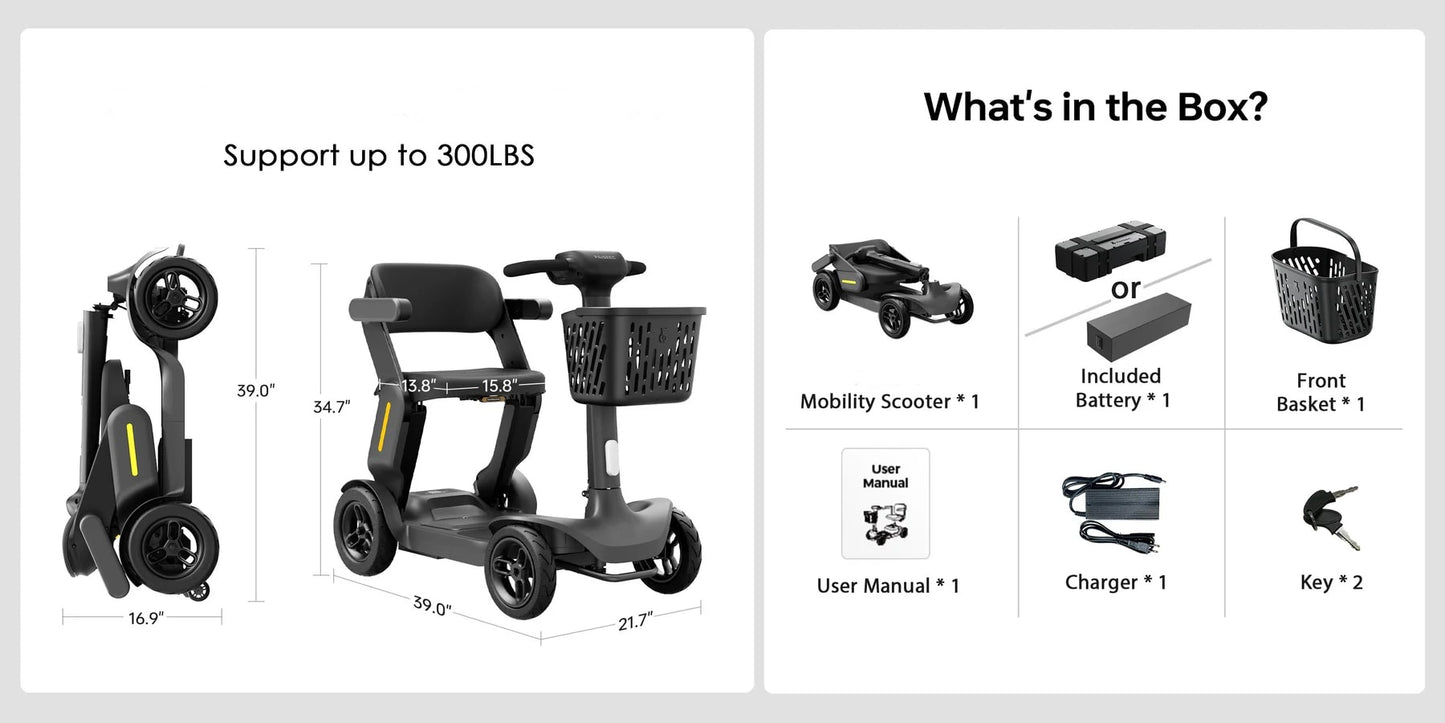 🌍 Eco S3 Mobility – Foldable 4-Wheel Electric Scoot ✨