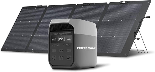 ⚡ PowerVolt Power Station + Solar Generator