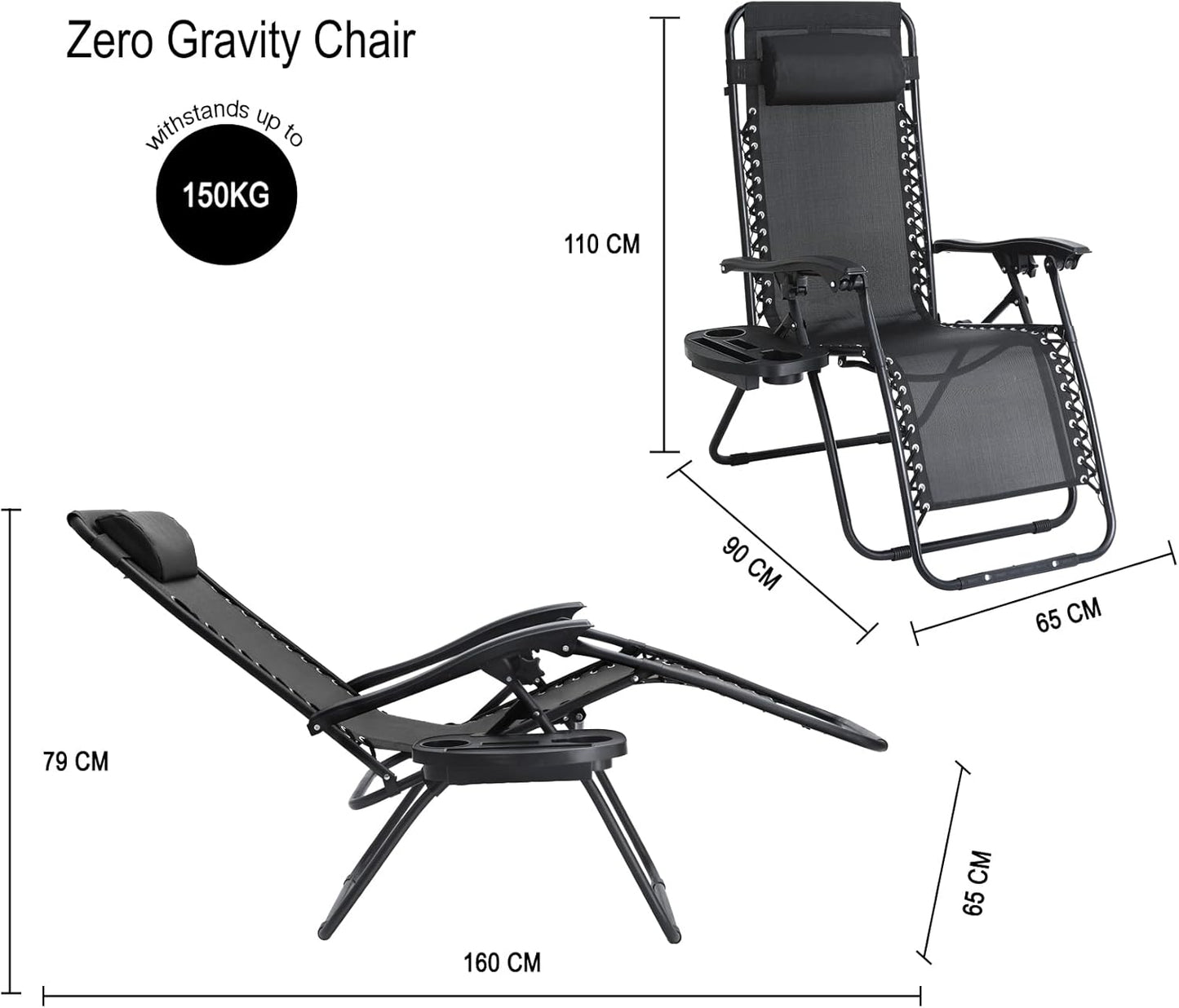 🌍 Zero Gravity Chair – Set of 2