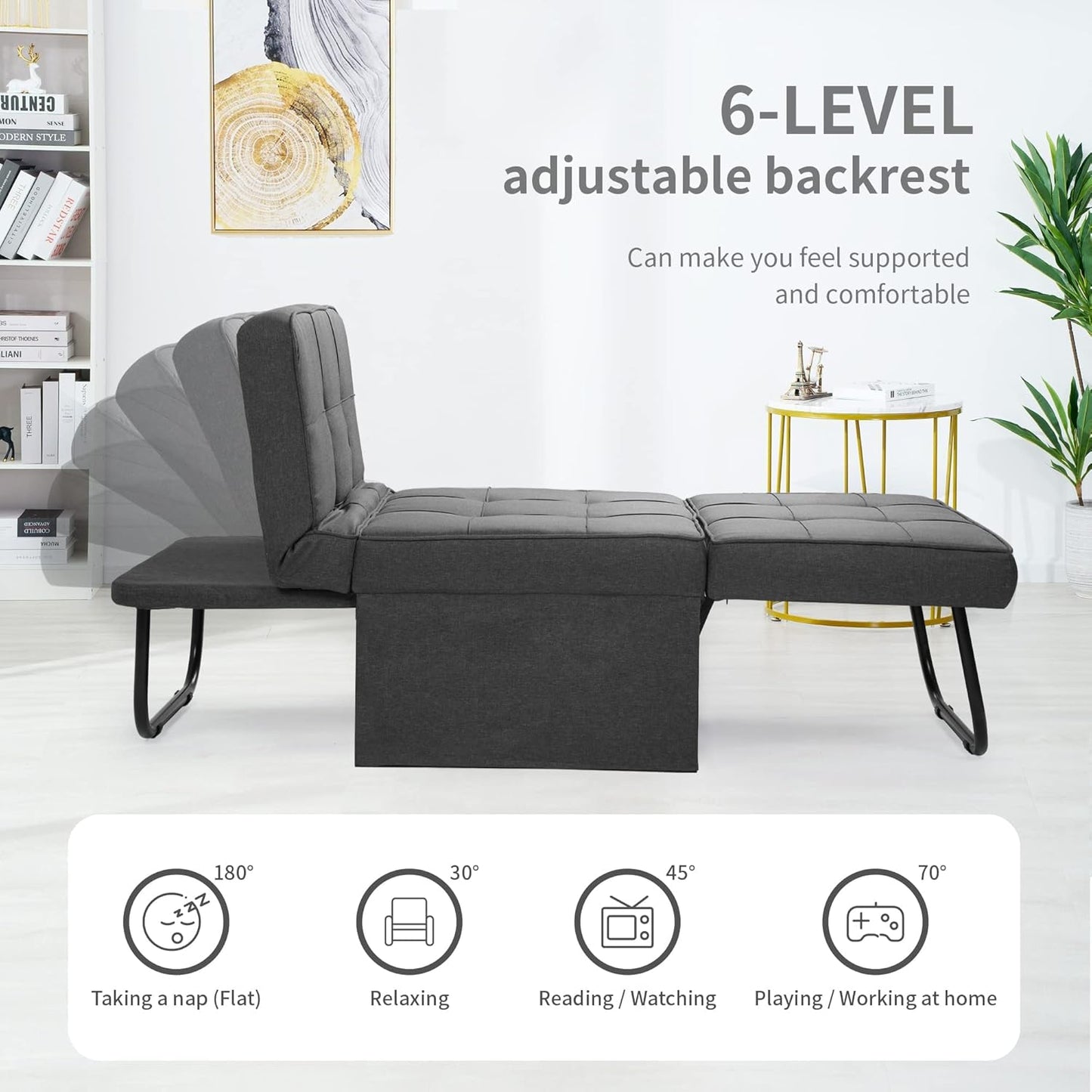 ✨ FlexiLounge 4-in-1 Convertible Sofa Bed ✨