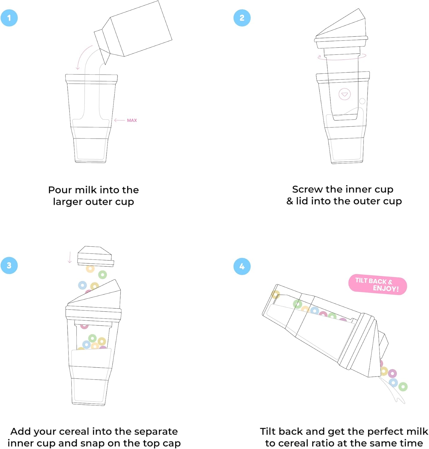 🥛✨ Crunchy Sip™ – The Ultimate Breakfast & Beyond To-Go Cup