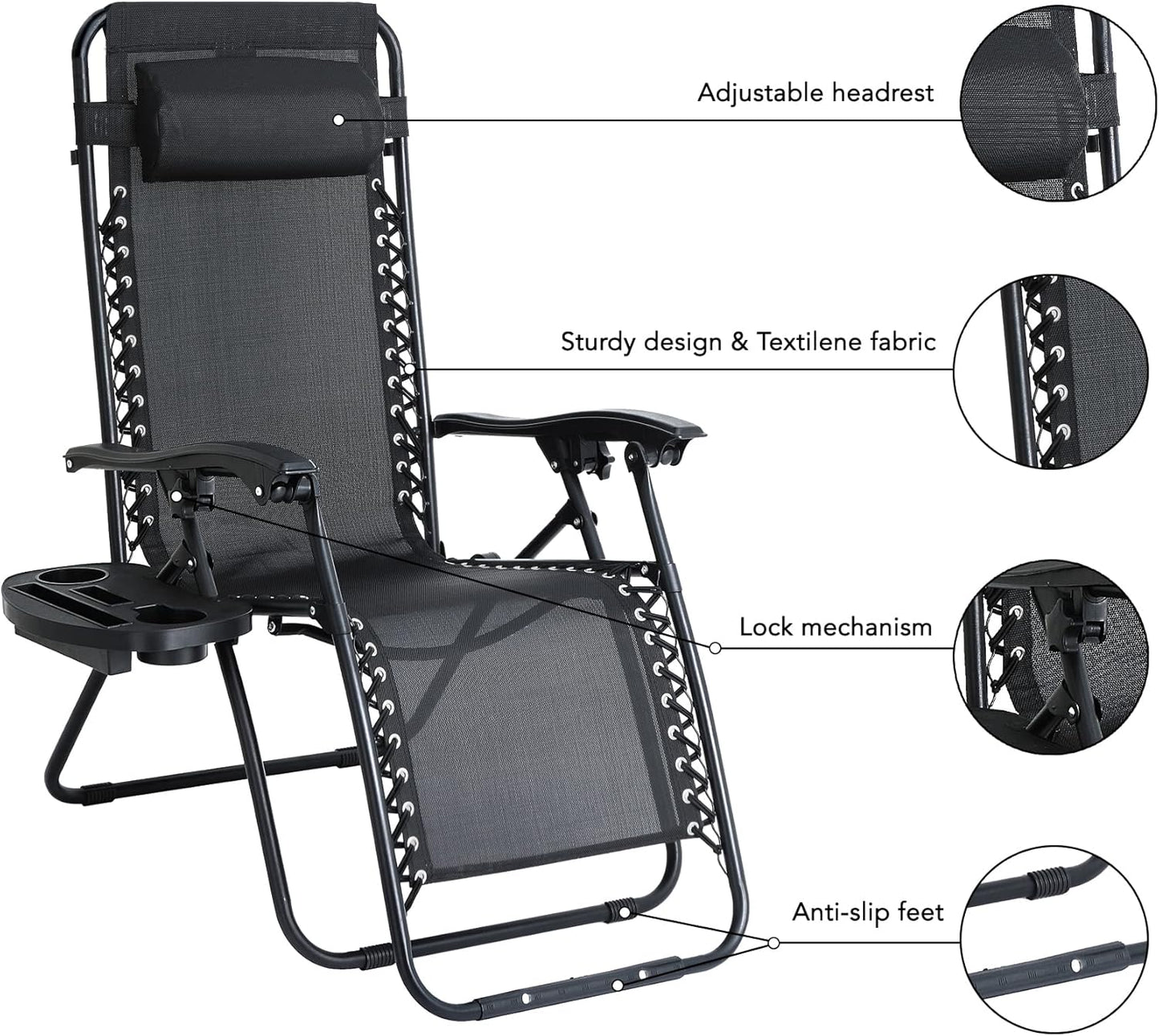 🌍 Zero Gravity Chair – Set of 2