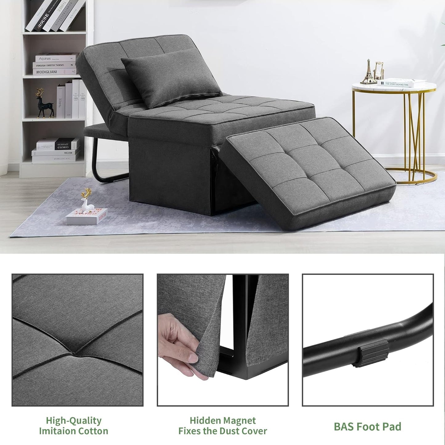 ✨ FlexiLounge 4-in-1 Convertible Sofa Bed ✨