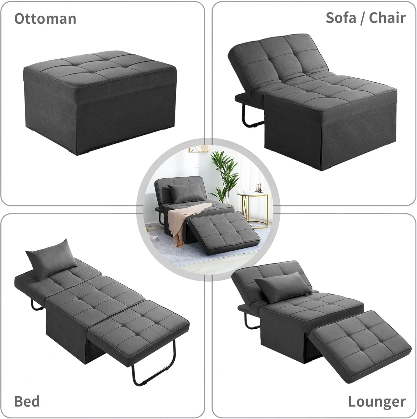 ✨ FlexiLounge 4-in-1 Convertible Sofa Bed ✨