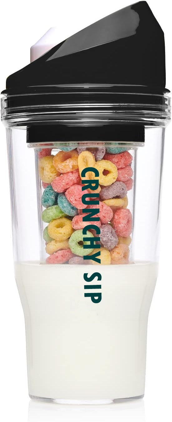 🥛✨ Crunchy Sip™ – The Ultimate Breakfast & Beyond To-Go Cup
